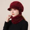 Rabbit Fur Thermal Hat Women's Fashion Cold-proof Wool Cap Autumn and Winter In The Elderly Fleece Cold-proof Cap