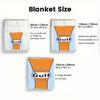 Vintage Gulf Oil Logo 2D Flat Pattern Flannel Blanket High quality All Seasons Warmth and Comfort Perfect for Christmas Gifts.MMT0918209