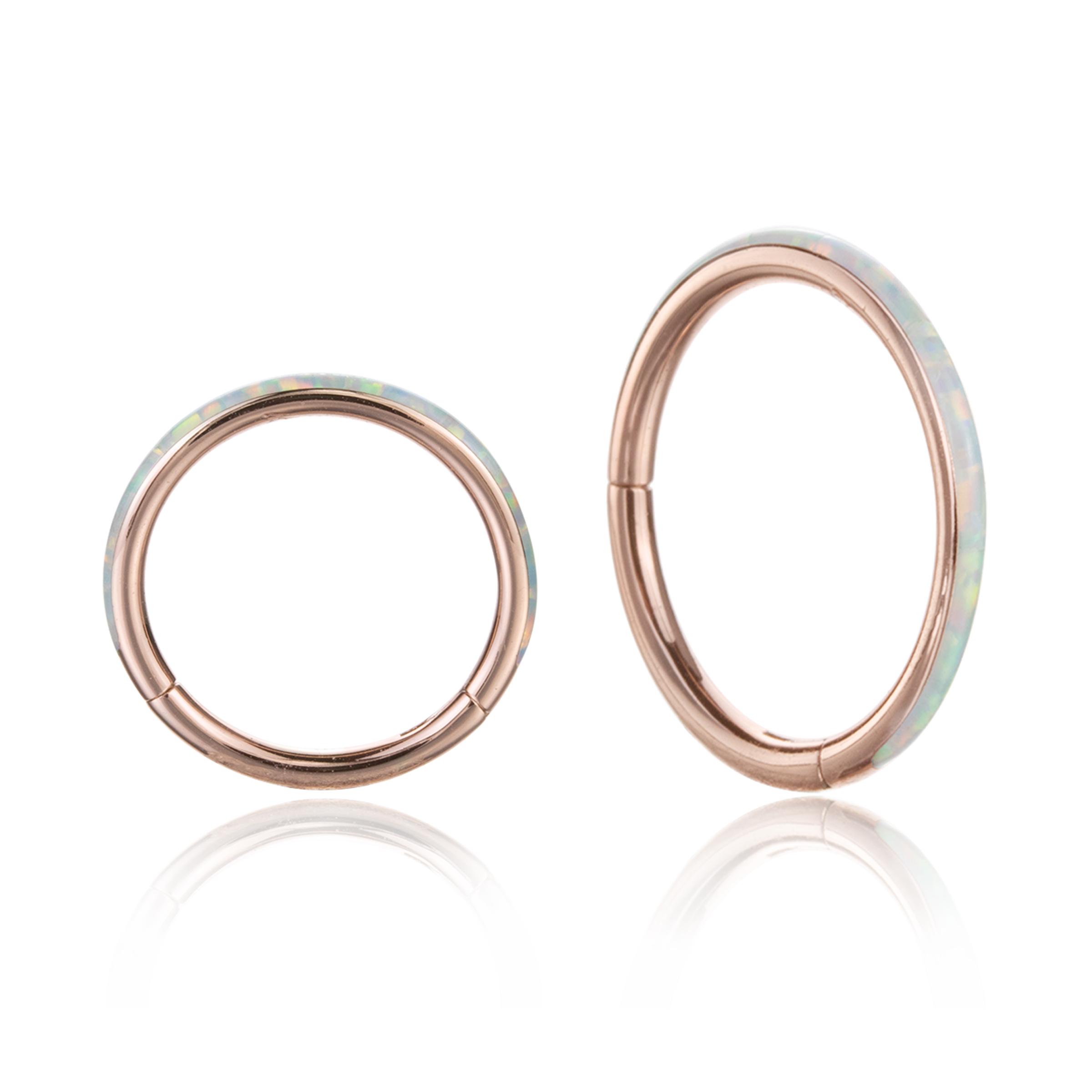 Factory Outlet 316L Steel Material Opal Earrings Body Jewelry Body Piercing Jewelry Trade Price Earrings&1.2*8mm белый