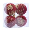 4Pcs Shatterproof Christmas Baubles Ball Hanging Ornament Christmas Tree Decoration For Wreath Mantels Winter Holiday