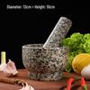 Natural Stone Garlic Press and Herb Mortar and Pestle Set