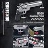 2024 NEW Military M500 Revolver Pistol Building Blocks Kits M10 MP7 Submachine Gun Shoot Bullet Weapon Bricks Toys For Kids Gift