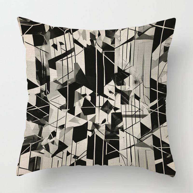 Home Decor Modern Abstract Geometric Pattern Pillow Covers Pattern Cushion Cover Suitable For Sofa Bedroom Car Pillow Cover