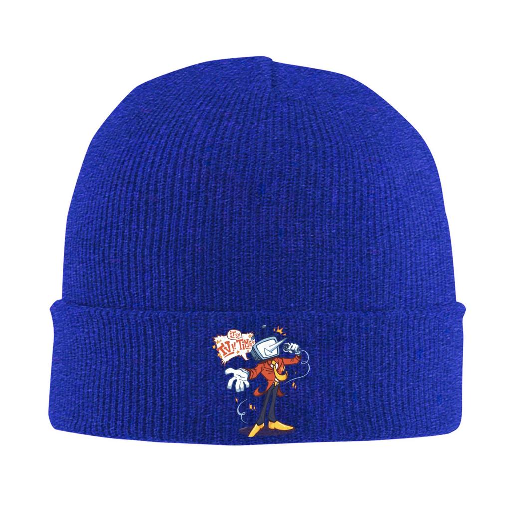 Deltarune Tenna TV Time Knitted Hat Women's Men's Skullies Beanies Winter Hats Acrylic  Warm Melon Cap