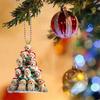Christmas Acrylic Flat Cartoon Decorative Pendants, Christmas Tree Decorations, Car Pendant Decorations