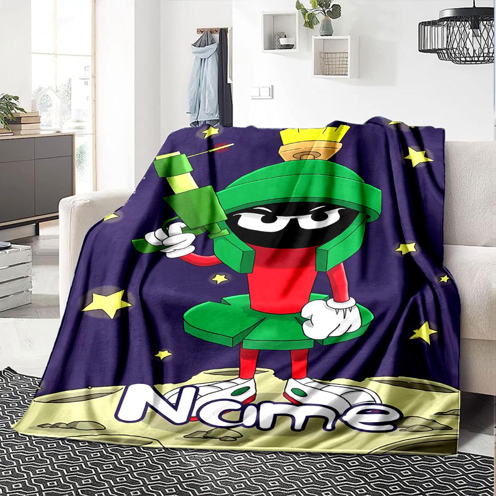 Customiz Name Personality Marvin the Martian Blanket Soft &Warm Sofa Office Bed Travel Lunch Break Blanket, Gift Suitable All Seasons