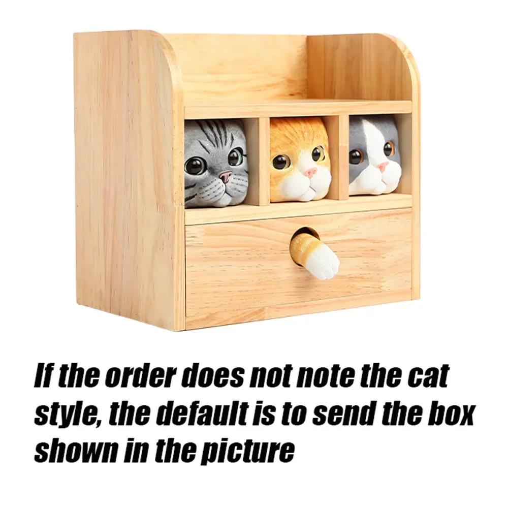 

Супер Kawaii Handmade Kitty Press Pop Up Home Storage Box Jewelry Makeup Organizer Desktop Containers Girl Woman Gift