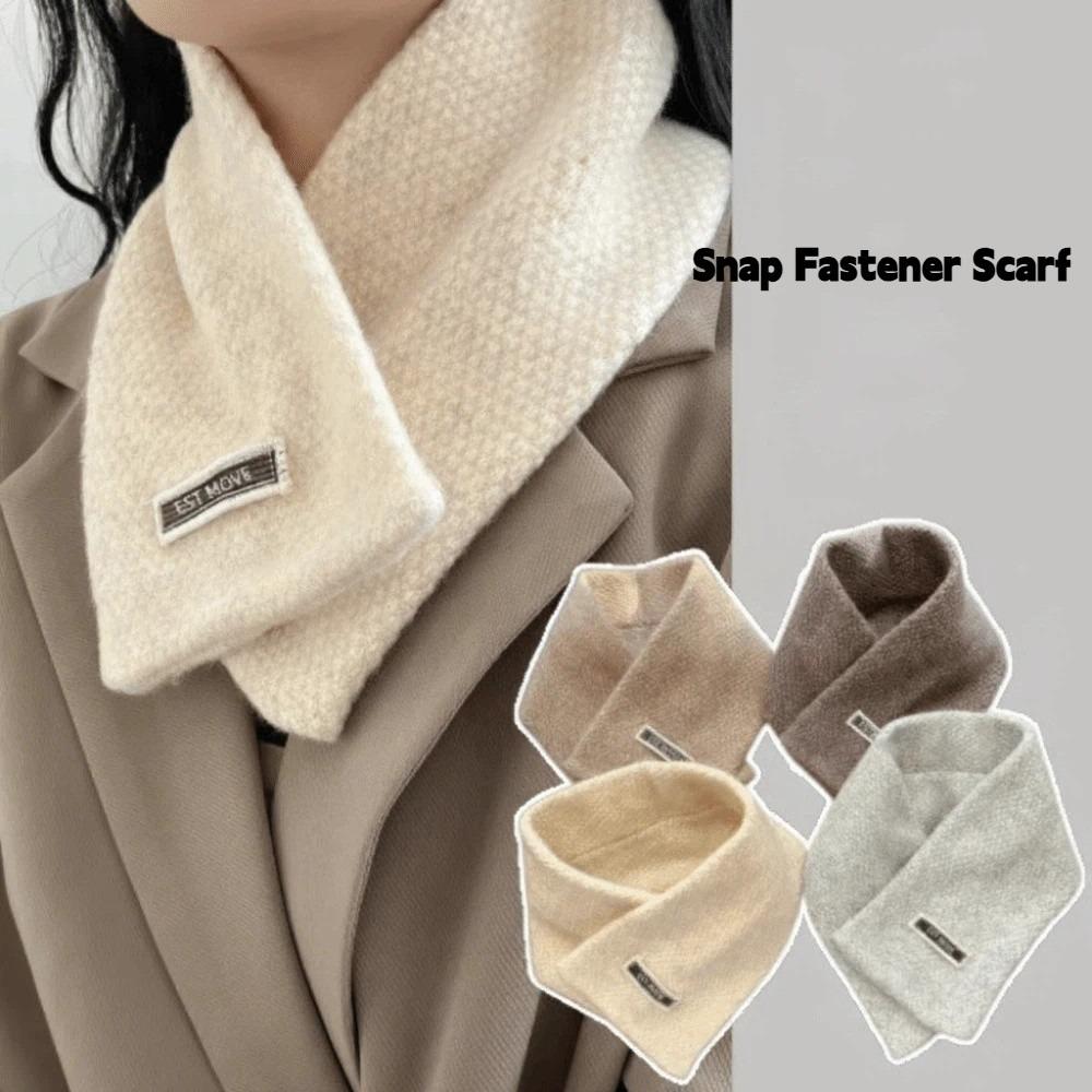 Thickened Knitted Scarf Solid Color Winter Scarf Fashionable Neck Warmer Winter