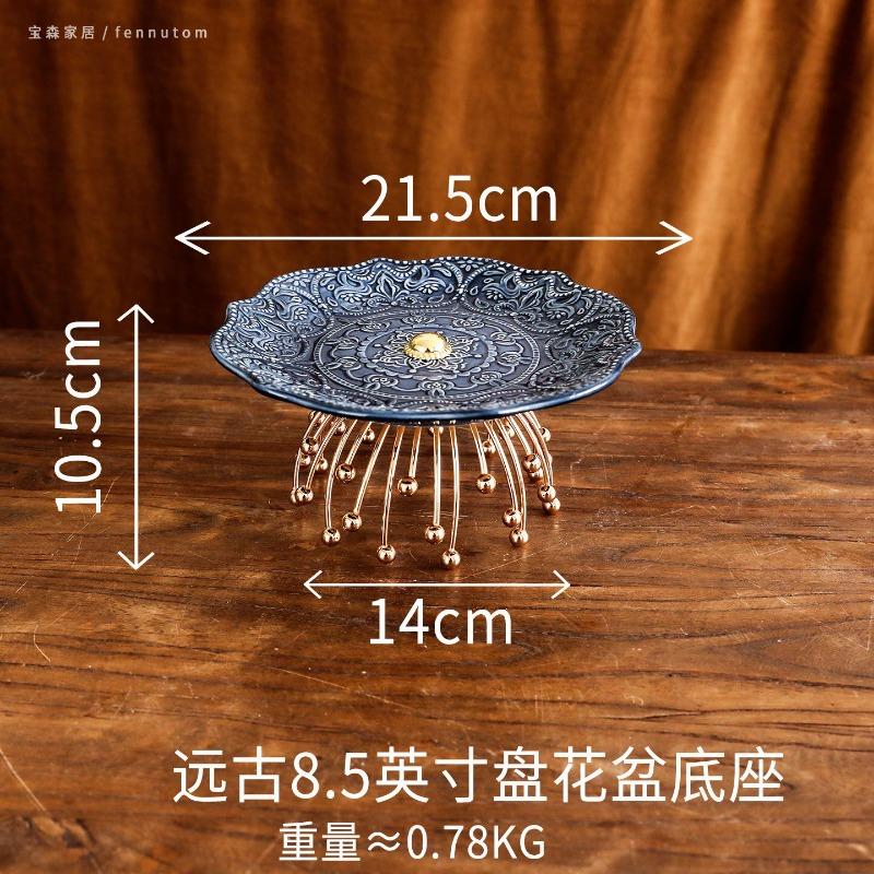 Ceramic High Footed Cake Tray Dessert Plate Cake Stand Display Stand Fruit Plate Dim Sum Dish Snack Bowl Bread Plates
