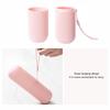 Pink Empty Travel Portable Toothbrush Cup Bathroom Toothpaste Holder Storage Case Box Organizer Travel Toiletries Storage Cup