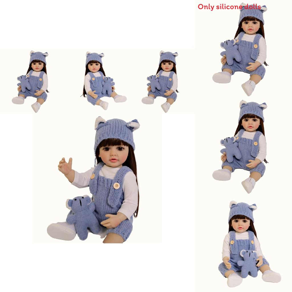 Full Silikon Reborn Babydukke Med Strikkede Luer Og Klesdesign For Samlere Og Gaveentusiaster