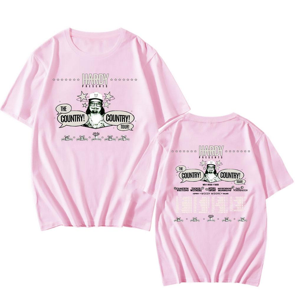 HARDY THE COUNTRY! COUNTRY! TOUR 2026 T-shirt Unisex Streetwear Short Sleeve Cotton Tshirts Graphic Print Clothing Tees