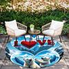 1pc Soft, Absorbent & Non Slip Polar bear family love Round Rug Soft Circle Rug for Living Room & Bedroom Decor, Chair Mats, and Unforgettab