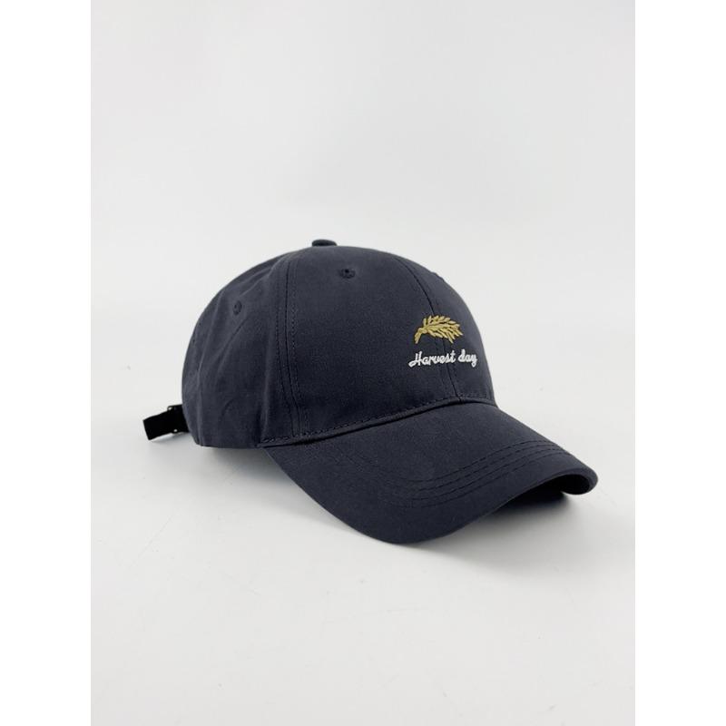 

New hat women s personality fashion letters wheat ear embroidery baseball cap outdoor sunshade sunscreen windproof cap men Adjustable