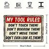 Vintage Metal Garage Sign Funny Man Cave Gift Aluminum Wall Decor