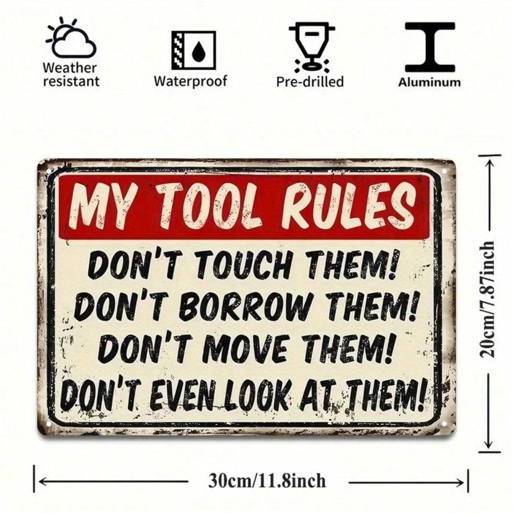 Vintage Metal Garage Sign Funny Man Cave Gift Aluminum Wall Decor