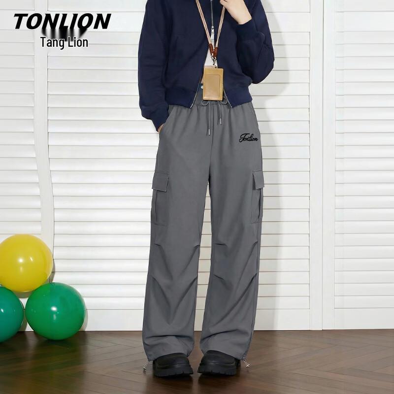 TonLion Women's High-Waist Cooling Loose Straight-Leg Cargo Pants