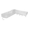 Wall Mounted Sink Caddy Water Resistant Foldable Sturdy Versatile Shower Rack Shelf Organizer for Bathroom Kitchen