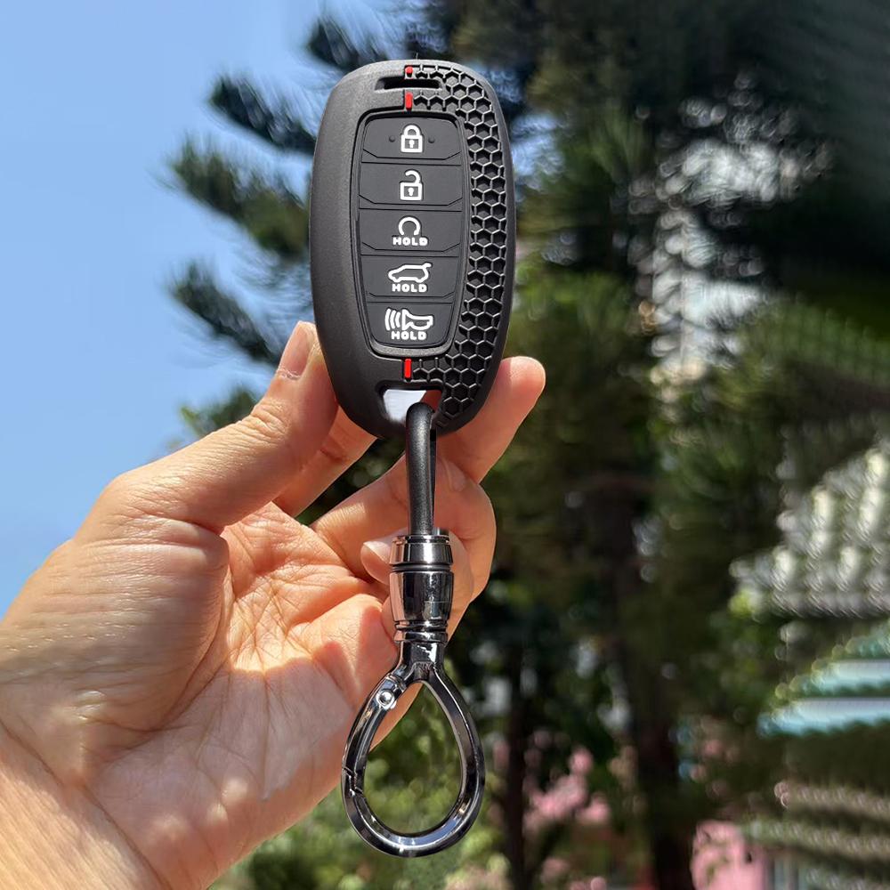 Key Case Cover For Hyundai Creta I20 I30 IX35 IX25 Elantra Grandeur Accent Solaris Sonata Palisade Kona Keychain