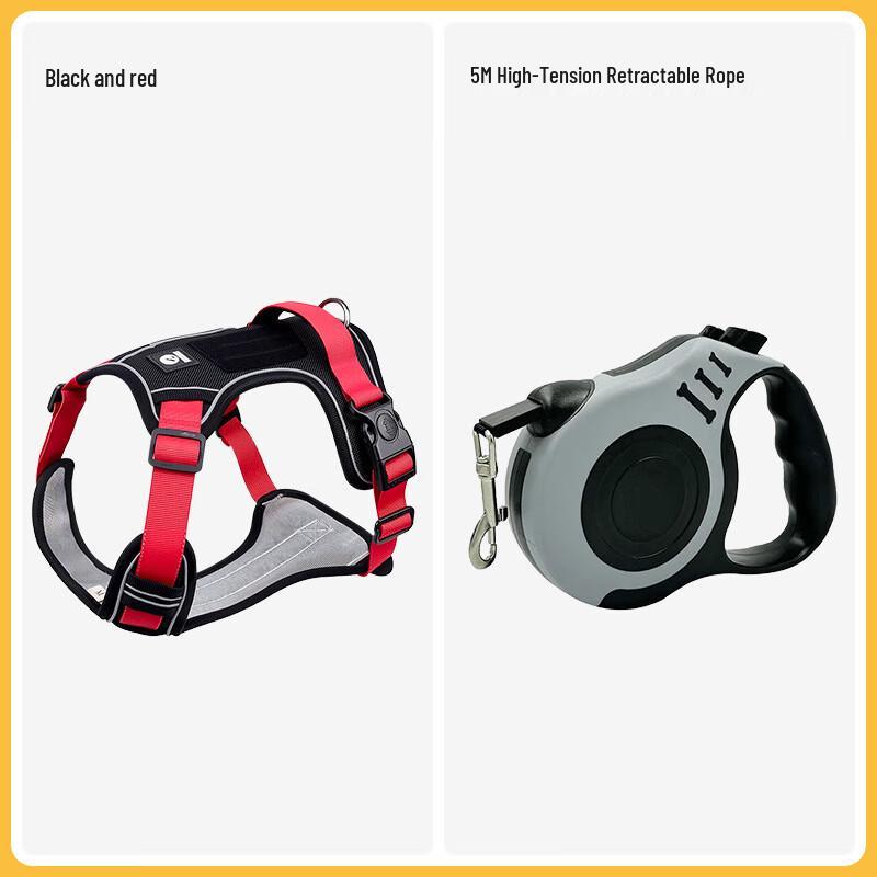 Pet Vest Harness and Ret retractable Leash Set