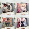Chainsaw Man Pillow Case For Car Sofa Decorative Home Doublesided Print Plush Square Throw Pillow Cushion Cover