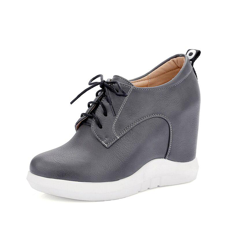 How To Increase The Lace-up In The Round Head of The New Fashion Waterproof Platform