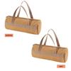 Double Thick Layers Tent Peg Storage Bag Cylinder Shape Tent Stake Bag  Utility Tool Storage