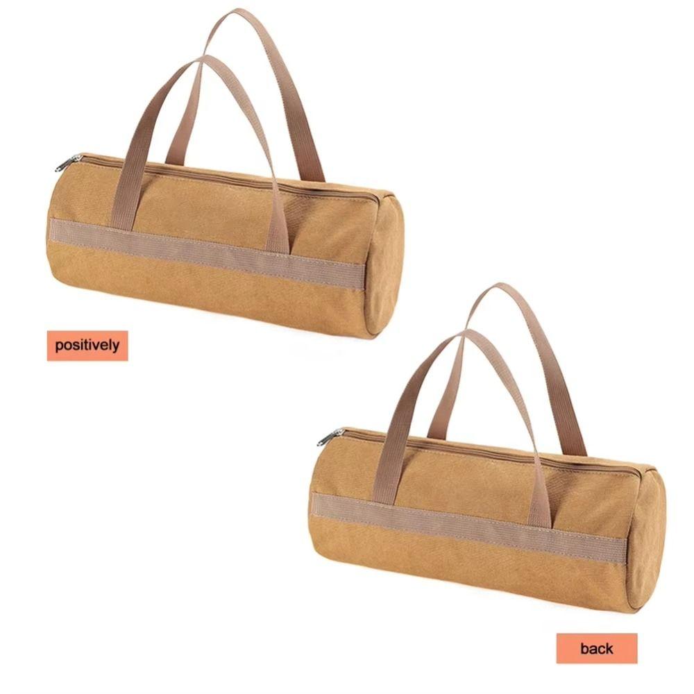 Double Thick Layers Tent Peg Storage Bag Cylinder Shape Tent Stake Bag  Utility Tool Storage
