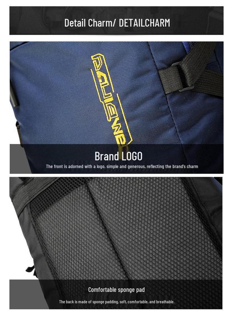Waterproof 840D Nylon Hiking Backpack - Large Capacity, Multi-Functional, for Outdoor and Mountaineering Activities.