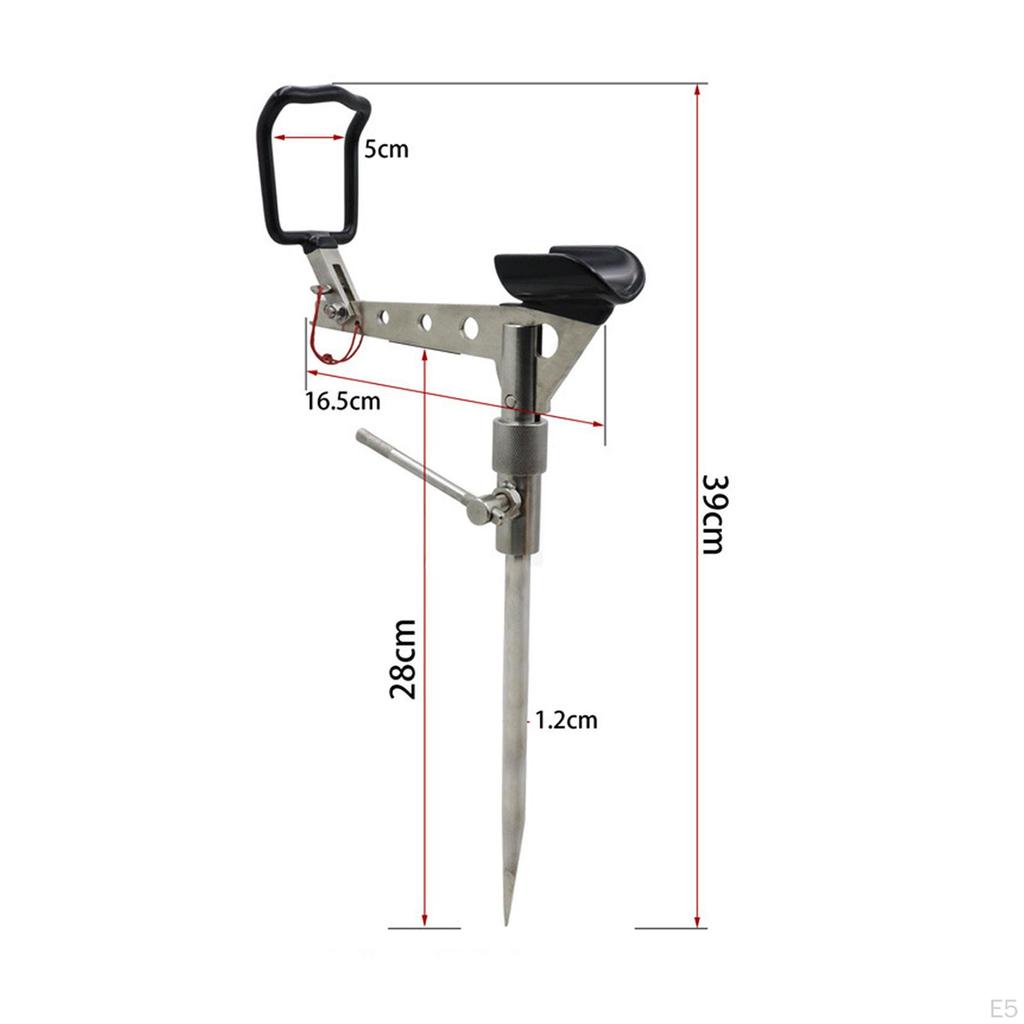 Fishing Pole Rod Stand Tackle Folding Ground Support Bracket for Bank