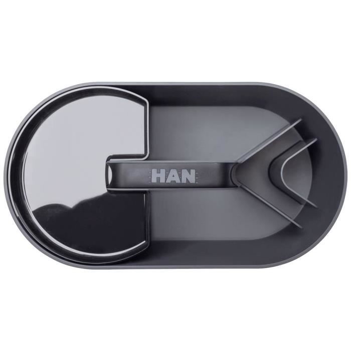 Organiseur de bureau - han - loft 1200-19 - gris - 4 compartiments - portable et pratique