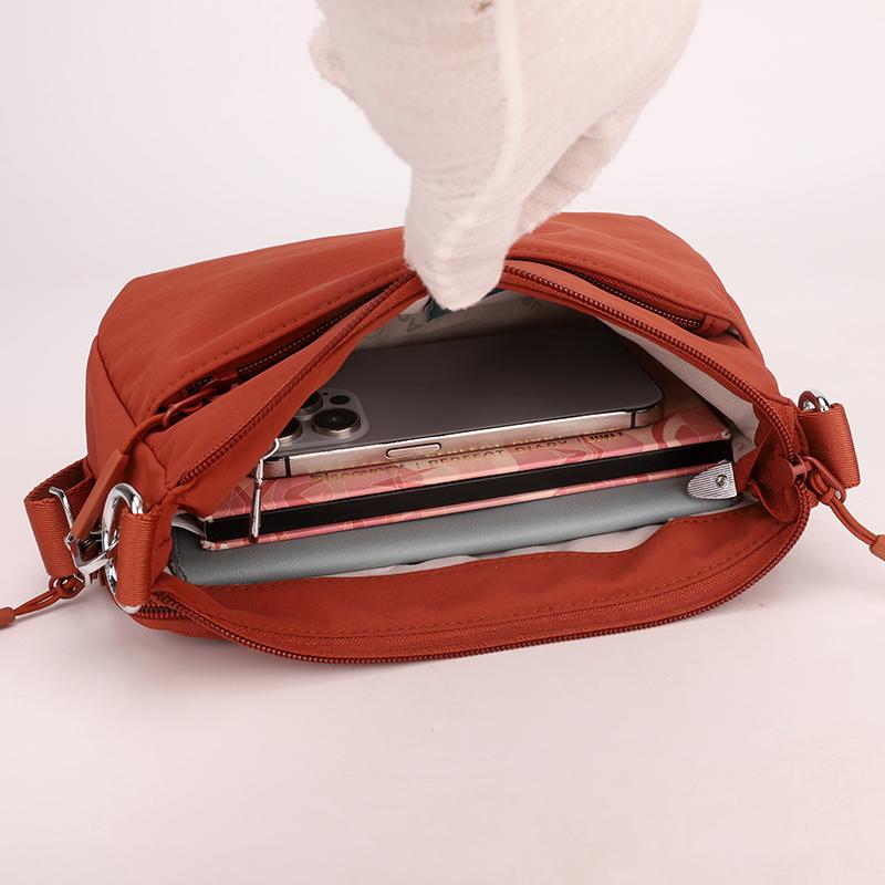 Women's Bag Solid Color Shoulder Bag Multi-Compartment Crossbody Bag