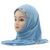 Easy To Wear Girls Instant Hijab Scarf Muslim Hijabs Handmade Flower Amira Lovely Flower Headscarf Turban for 2-6 Years Kids