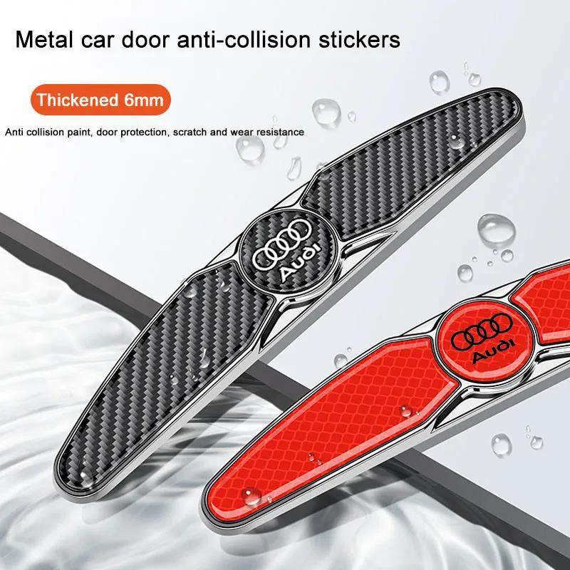 Car Metal Carbon Fiber Door Anti-collision Strip Protects For V1 Sline A3 A4 A5 A6 A7 A8 Q2 Q3 Q5 Q7 Q8 TT S3 S4 S5 Luminous