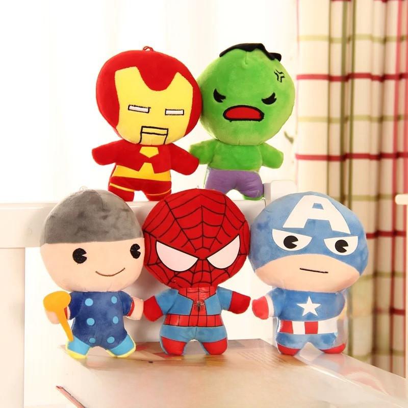 Pluche Avengers Mini Poppen Met Captain America Iron Man Spider-man Hulk Thor Voor Verzamelaars