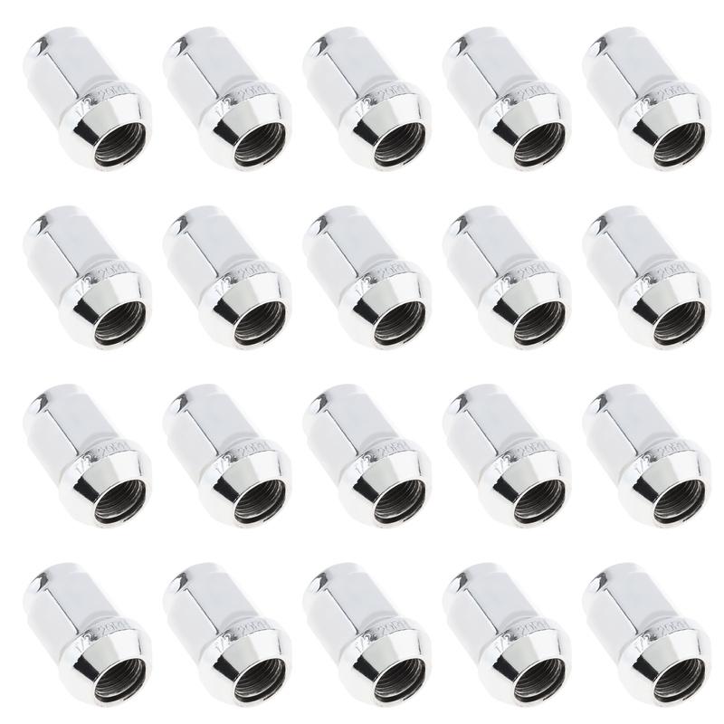20pcs Lug Nuts 1/2-20 1.38inch Tall 3/4inch Hex Closed End Chrome Plated Wheel Lug Nuts for Car