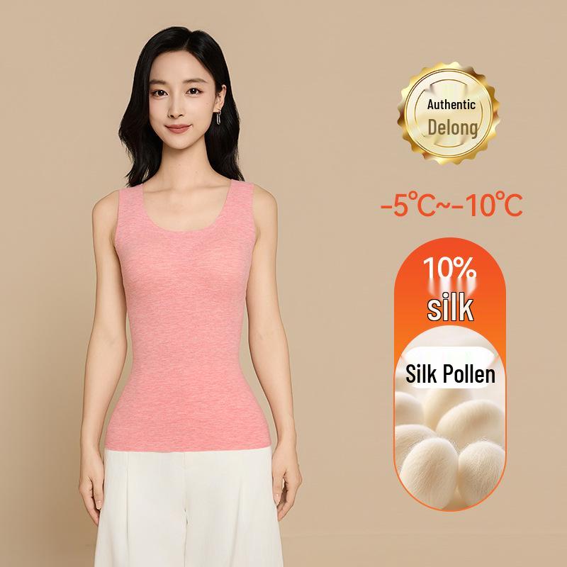 

Бесшовный бархатный женский топ-майка Ovieze с чашками, флисом и шелком – Теплый базовый слой XL [120-135 lb]