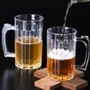 Transparent Acrylic Beer Mug Shatterproof Unbreakable Beverage Cup Reusable Drinkware Barware for Restaurant Party Home