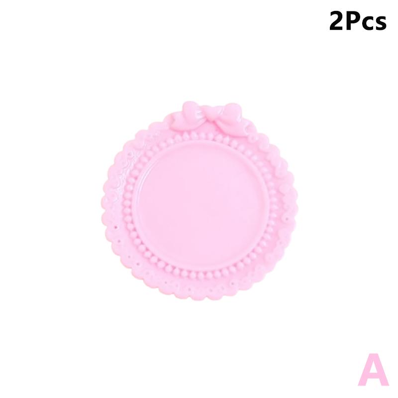 2Pcs Cute Resin Paint Palette Nail Art Palette Nail Art Display Stand Mini Portable Tone Nail Tools Art Supplies Decorative