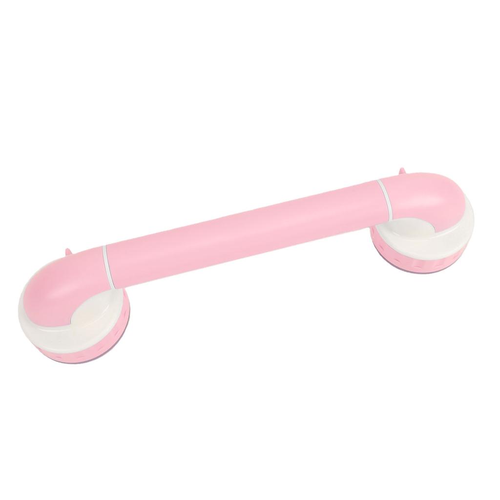 Suction Shower Grab 14.37 Inch Length Heavy Duty Safety Bar Bathtub Grab Bar for Baby Kids Pink