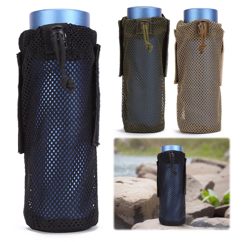 Cycling Water Bottle Pouch Oxford Cloth Mesh Water Bottle Sleeve Bag Multifunctional Portable Water Cup Container for Backpack