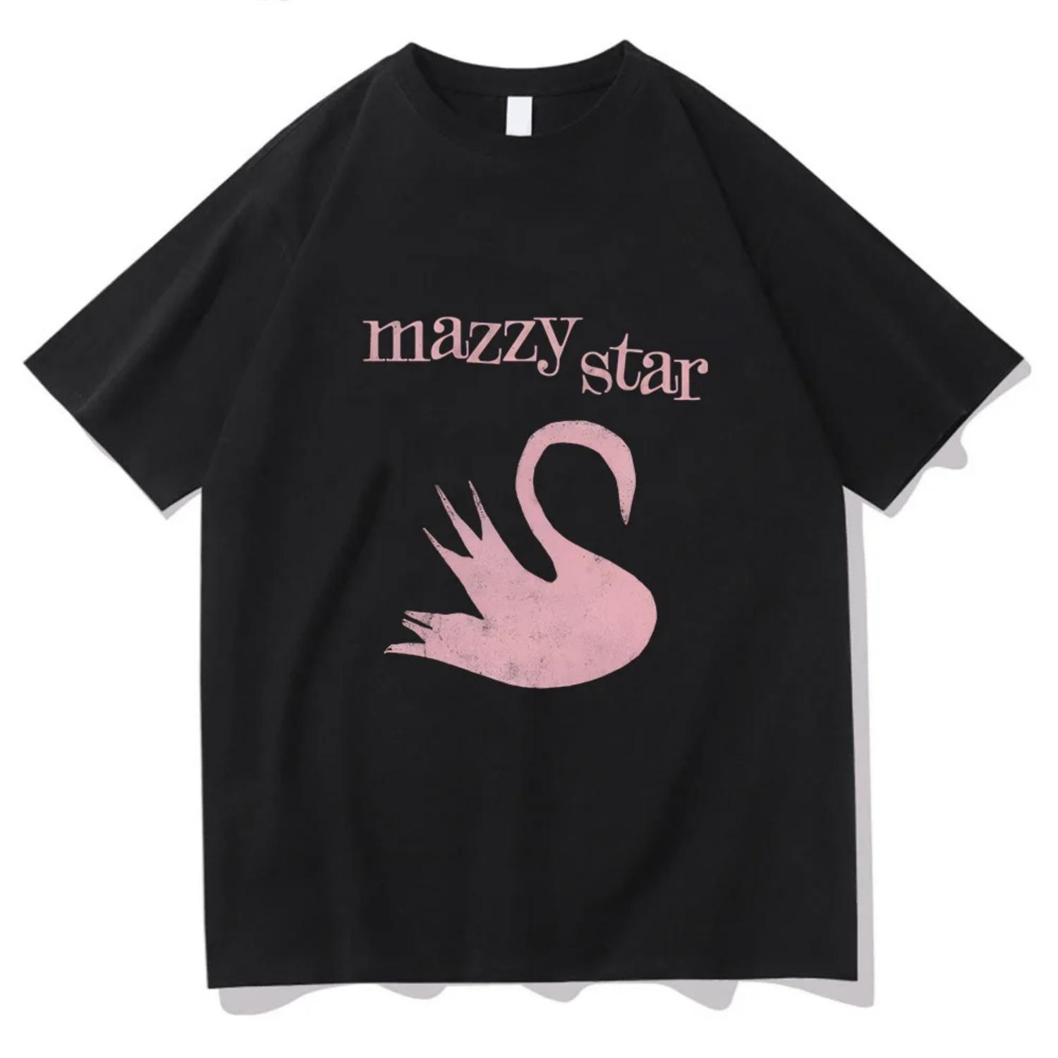 

2026 New Alternative Rock Band Mazzy Star Casual T-shirt Funny Graphic Printing Tee-shirt Short Sleeve Cotton Women Men Tshirts XXXXXL чорний