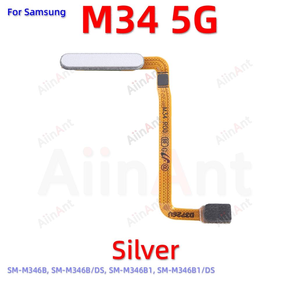 Home Power Back Button Touch ID Finger Scanner Fingerprint Sensor Flex Cable For Samsung Galaxy M31s M32 M33 M34 4G 5G