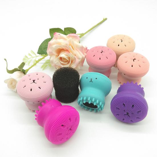 Face Brush Soft Silicone Facial Cleanser Sensitive Skin Deep Pore Cleansing Exfoliating Massage Brush Heads Waterproof Skincare Tool