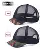 Short Brim Camouflage Umpire [Laquest] Cap, Brim, Cap, Mesh, Men's/Women's (Full Mesh, 4.5cm Brim)