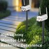 Ground Spike Solar Motion Sensor Light, 360° Rotating Outdoor Garden Light, 3 Modes Security Light with Dummy Camera & USB Dual