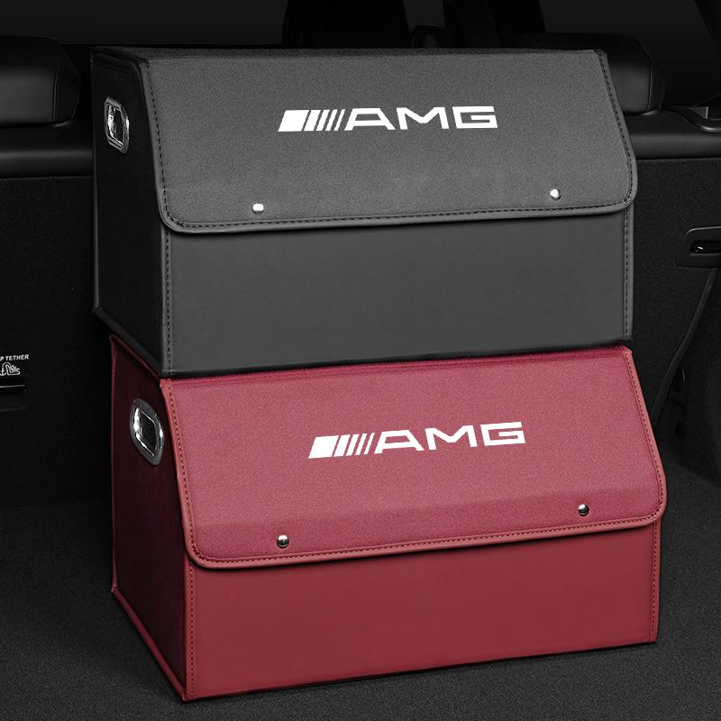PU Car Trunk Storage Box Portable Travel Organizer Tools Box For Mercedes Benz AMG Smart Fortwo 451 450 453 EQ Forfour Key ring