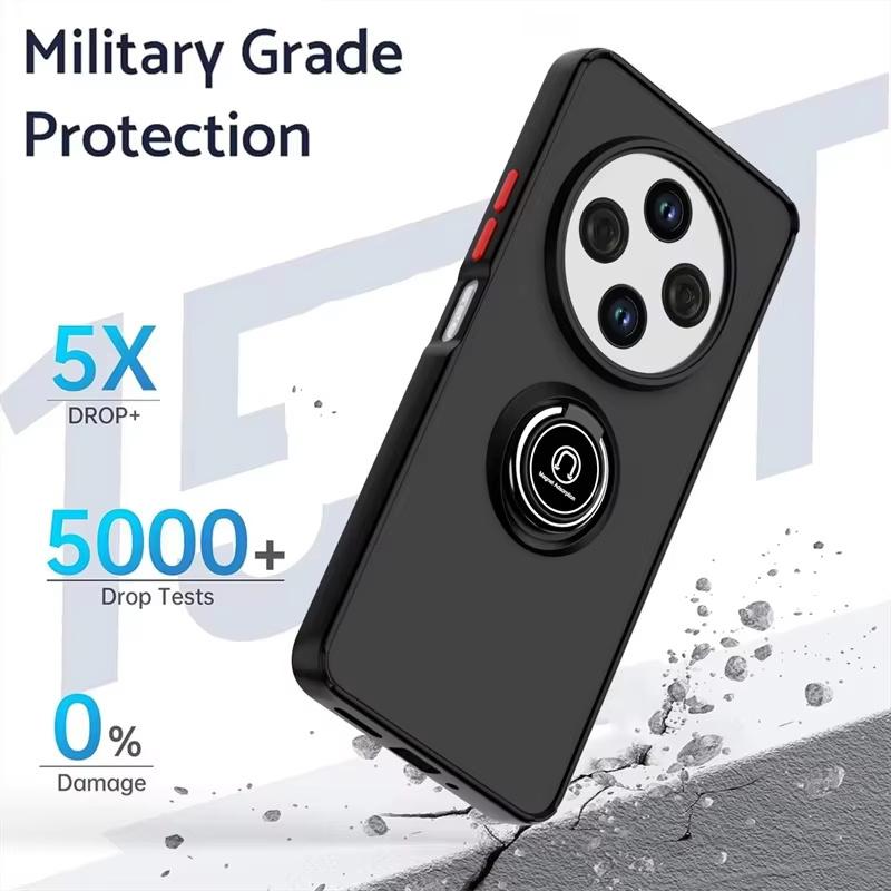 Armor Matte Magnetic Case For Xiaomi Redmi Note 14 13 8 Pro Plus 12 Turbo 10 8T 5G Ring Holder Phone Cases Redmi 14C 13C Cover