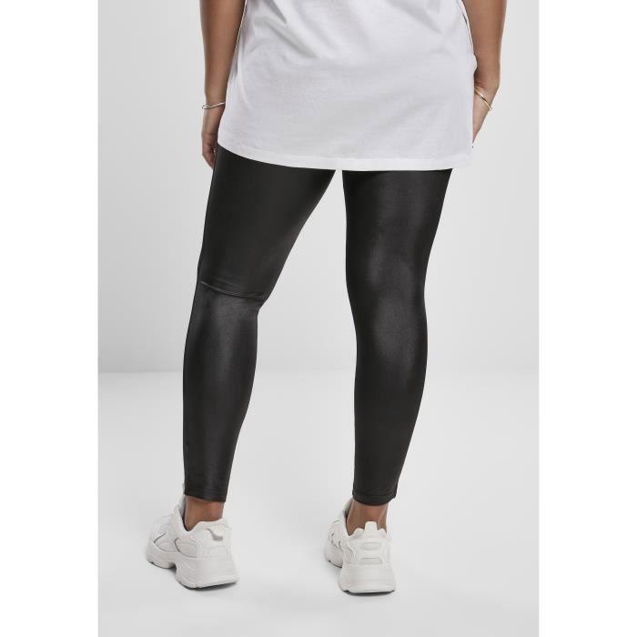 Legging Femme - Urban Classics - Imitation Cuir - Grandes Tailles - Noir - Confortable Et Tendance