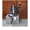 Womens Oversized Batwing Sleeve Zip-Up Jacket Short Cropped Fit Vintage Contrast Color Casual Outerwear